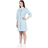 Халат для горничных и уборщиц жен.У28 ХЛ голубой 46 (158-170)