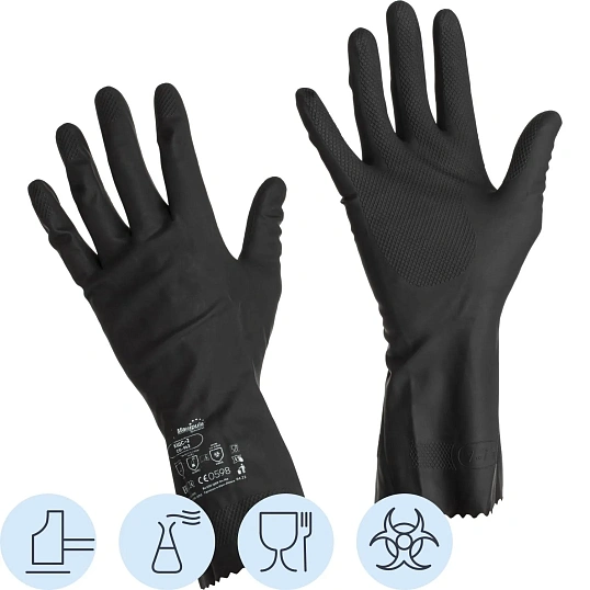 Перчатки латекс. черный Manipula КЩС-2 (L-U-032/CG-943) р.9-9,5,ПС