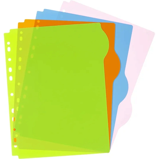 Разделитель листов А4+ 5л., полукруг, Attache Selection