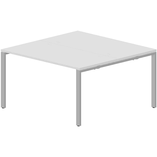 Стол составной STRIKE 2раб.м 4громм. 1380х1366 STN2TG147BLAL Белый, оп.Алюм