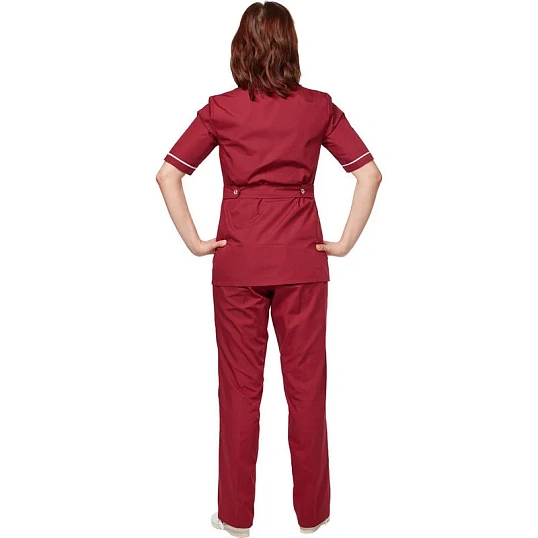 Костюм для горничных и уборщиц женский у13-КБР бордо (р.44-46)р.158-164