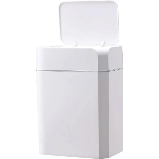 Ведро мусорное Kitchen Joy сенсорное пластиковое белое 12л_KJ-JAH6115