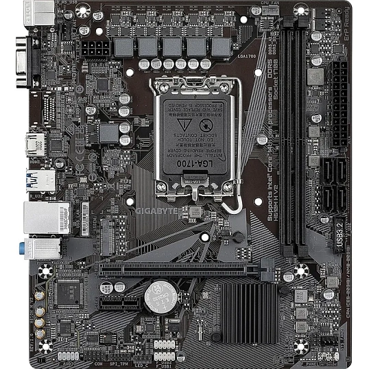 Материнская плата GIGABYTE H610M H V2, s1700, intel H610, 2xDDR5, mATX
