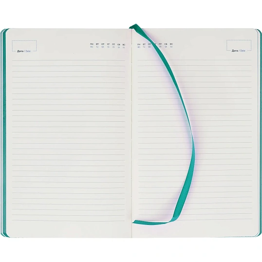 Ежедневник недатированный ATTACHE FLEX бирюзовый А5, 136 л. бежевый блок