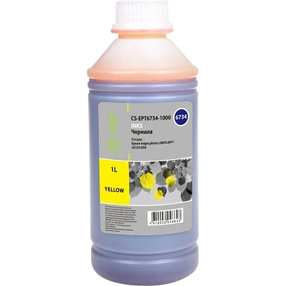Чернила Cactus CS-EPT6734-1000 T6734 жел. 1000мл для Epson L800
