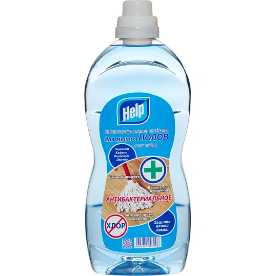 Средство для мытья пола конц HELP Антибактериальное 1000гр