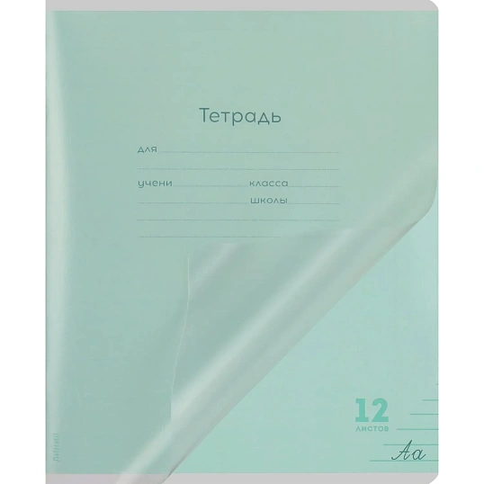 Тетрадь ЛИНИЯ 12л.проз.пласт.обл plastic cover КЛАССИКА NEW ассорти,12-1413