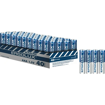 Батарейка Ergolux Alkaline BOX40 LR6  (ПРОМО, LR6 BOX40, 1.5В) 40шт/уп