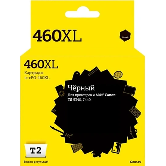Картридж струйный T2 PG-460 XL (IC-CPG460XL) чер.для CanonPIXMA TS5340/7440