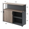 Шкаф-купе Комус Мебель К-Loft 241Н042 1370х420х1116 дуб сонома темн/графит