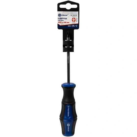 Отвертка Ultra Grip КОБАЛЬТ PH-2 х 100 мм CR-V, 646-355