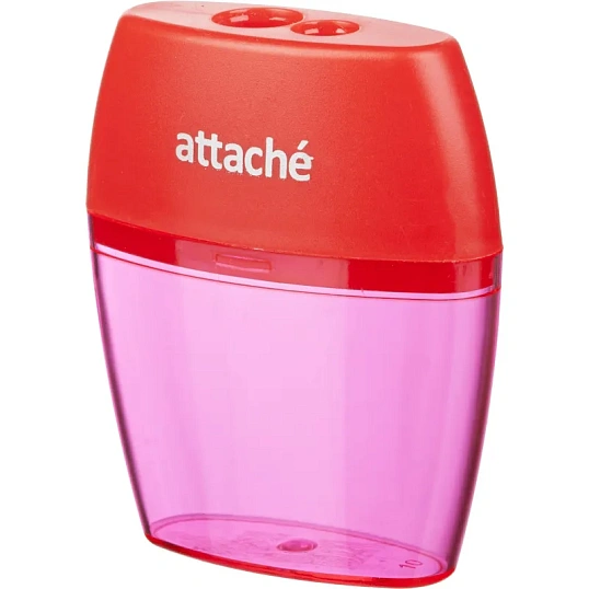 Точилка Attache, 2 отверстие, с контейнером, в ассорт