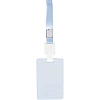 Бейдж Deli 64803 вертик.,с держат.,вкладыш:89x54мм,влагозащ.,голубой,блист