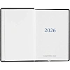 Ежедневник датированный 2026, черный,А6, 100х150 мм,336 стр,Agenda