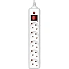 Сетевой фильтр Buro 500SH-1.8-UPS-W 1.8м (5 розеток) белый (коробка)