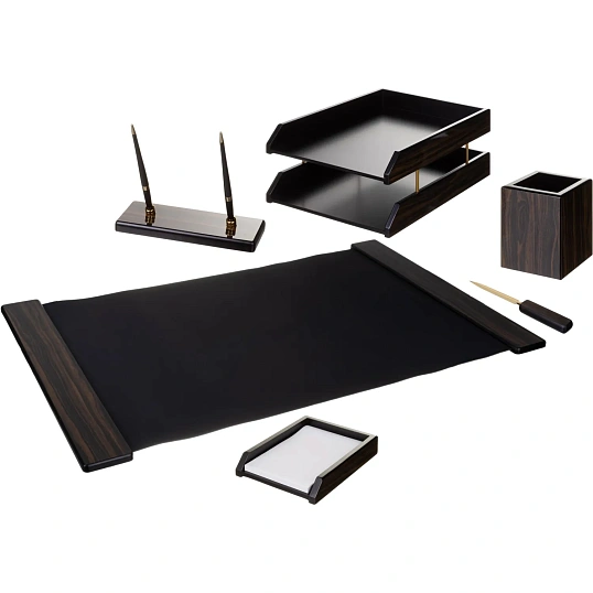 Набор настольный 6FE-1A на 6 предметов из МДФ, цвет: черное дерево