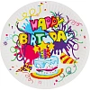 Набор тарелок Happy Birthday Волшебная страна 23 см, 6 шт, 007149