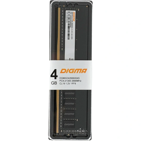 Модуль памяти Digma DDR4 DIMM 4Gb 2666MHz DGMAD42666004S