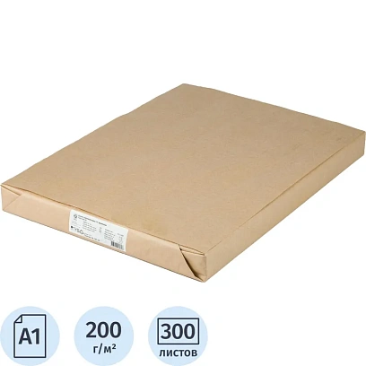 Ватман (бумага чертежная) Гознак 300л 610х8 60мм 200г СПб Гост 597