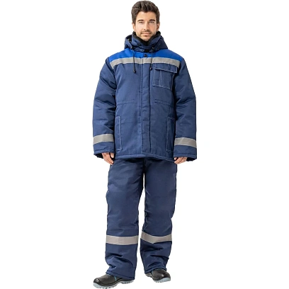 Куртка рабочая зимняя муж з32-КУ син/вас смес 60-62/194-200 (Арсенал-СП)