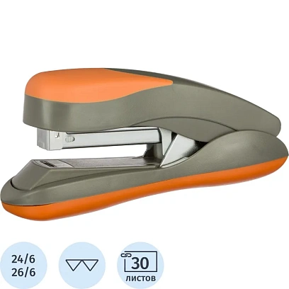 Степлер RG PS-273F (N24/6) до 30 лист. серо-рыжий 146мм