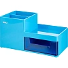 Подставка-органайзер Deli Rio EZ25130, 1 выдвижной лоток, 3 отд, синий