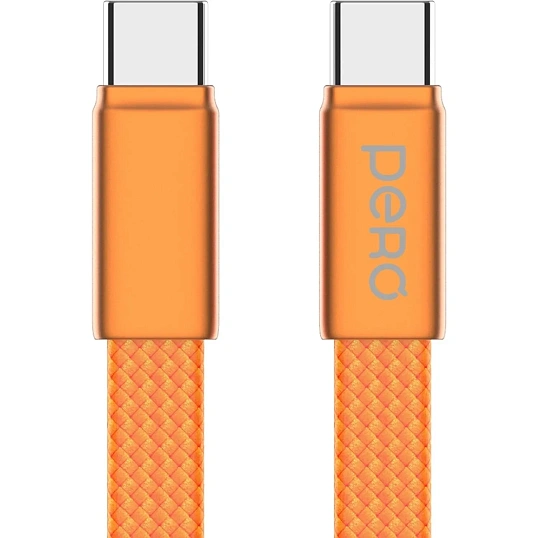 Кабель PERO DC18 ULTIMATE USB-С to USB-C, 60W, 3A, 1.5m, Orange