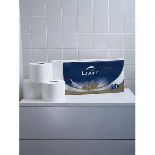 Бумага туалетная Luscan Luxury 4сл, 18м, 8рул/уп