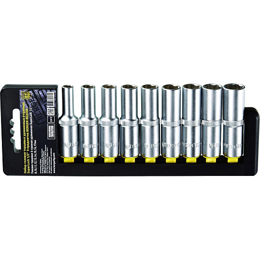 Набор головок торцевых удл. 1/2 SuperLock 9 пр. (8-17 мм) BERGER BG2030
