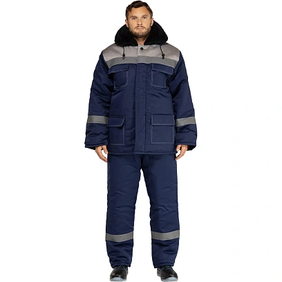 Костюм рабочий зимний муж з35-КПК синий/сер (р.56-58) 182-188 (Арсенал-СП)