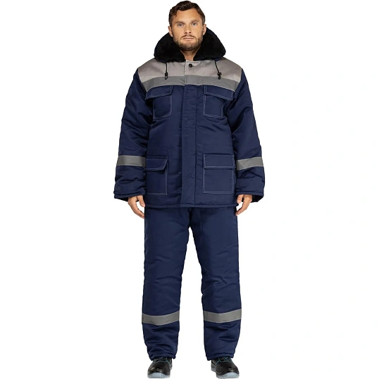 Костюм рабочий зимний муж з35-КПК синий/сер (р.56-58) 194-200 (Арсенал-СП)