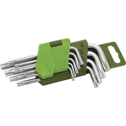 Набор ключей угловых TORX коротких 9 шт (Т10-Т50) Дело Техники 563090