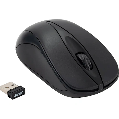 Мышь компьютерная Acer OMR131 черн. оптичес. (1000dpi) беспровод,USB (2but)