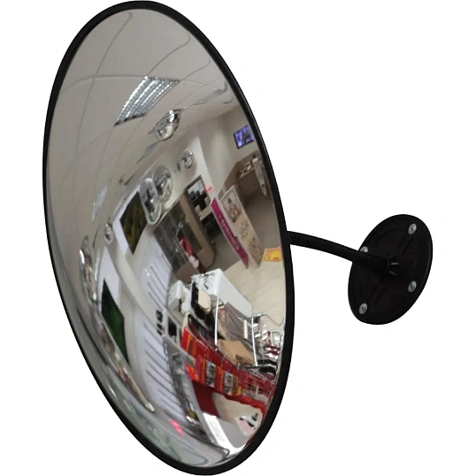 Зеркало круглое противокражное обзорное 430 мм с черным квитомвнутреннее