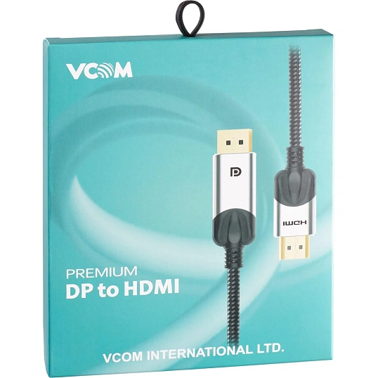 Кабель -переходник DisplayPort M-> HDMI M 4K@60Hz 1.8m VCOM (CG608M-1.8M)