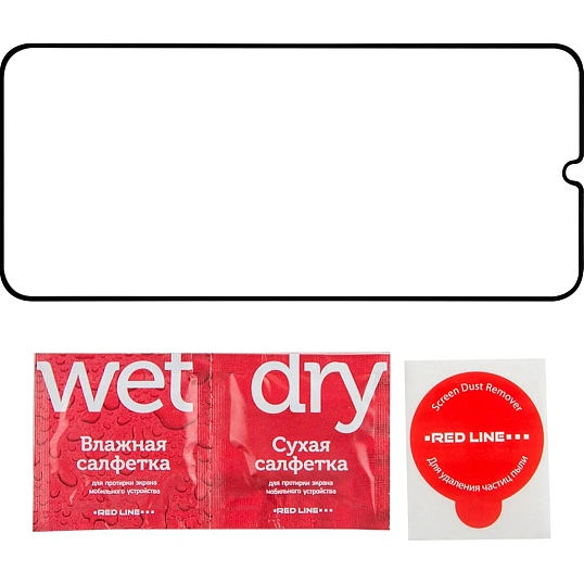Защитное стекло RedLine Samsung Galaxy A07 FULL GLUE, черная рамка