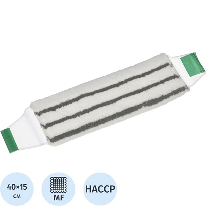 Насадка МОП SYR микрофибра д/влаж уборки с жестк абраз 40см зеленая 993950