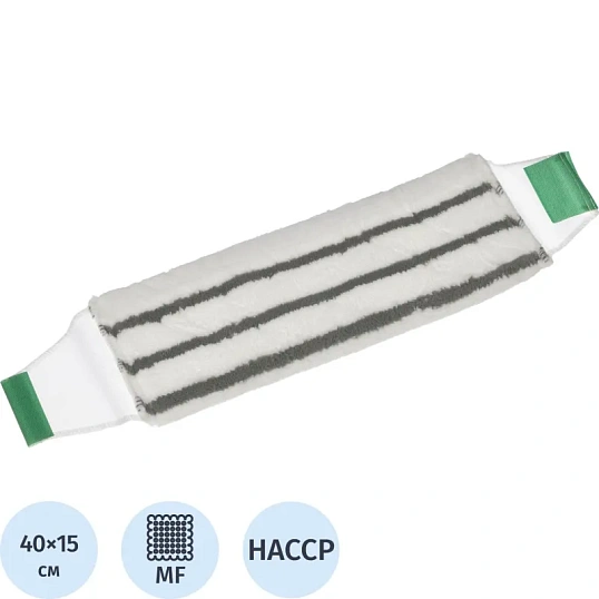 Насадка МОП SYR микрофибра д/влаж уборки с жестк абраз 40см зеленая 993950