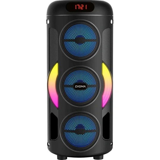 Акустическая система Digma D-MC1721 черный 10Вт/FM/USB/BT/micro SD