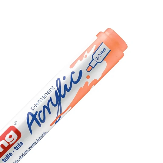 Маркер акриловый Edding 5100/066.кругл. 2-3 мм.Флюоресц.оранж/Neonorange