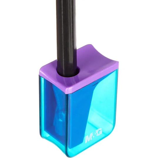 Точилка ручная M&G, 1 отв., контейнер, ассорти