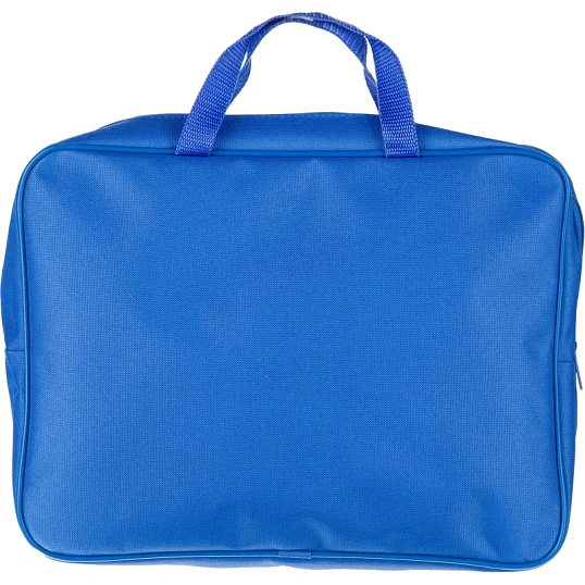 Папка для тетрадей Комус класс Клетка синяя А4 на молн.с ручк,75мм,ПМД-4-20