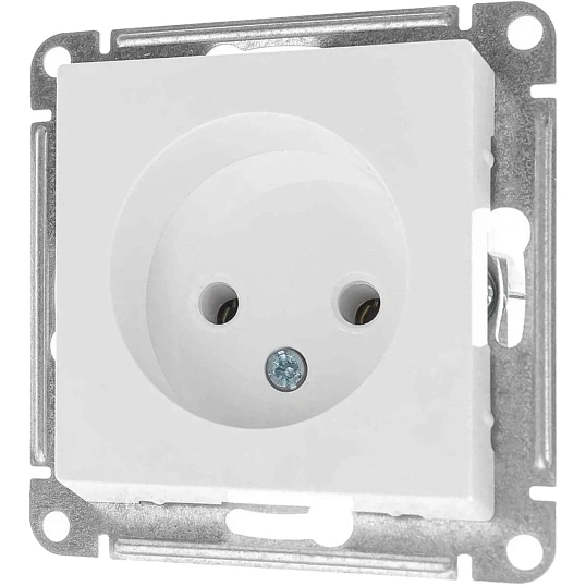 Розетка 1-м СП AtlasDesign 16А IP20 без заземл без з/ш бел SE ATN000141