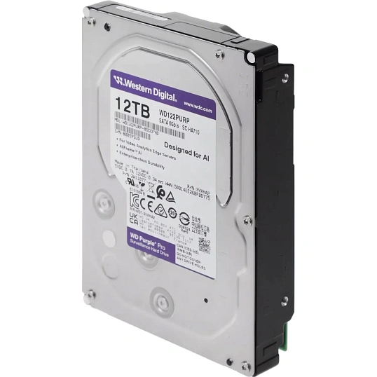 Жесткий диск WD PURPLE PRO SATA 12TB, 512MB, 7200rpm(WD122PURP)
