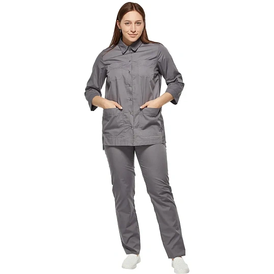 Костюм для горничных и уборщиц жен.У26 КБР серый 54 (170-176)