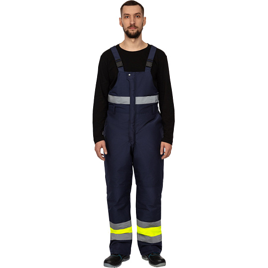 Полукомбинезон зимний мужской зс04-ПК 56-58/182-188 флуоресц.жёлтый/син