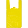 Пакет-майка ПНД 30+14x57 см, 18 мкм, 200 шт/уп, желтый