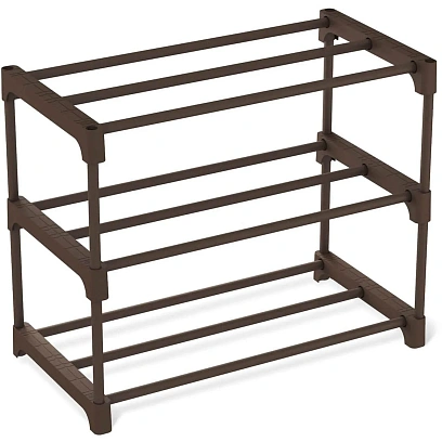 Полка для обуви EL_Sheffilton SHT-SR6-P, пластик, коричн/коричневы