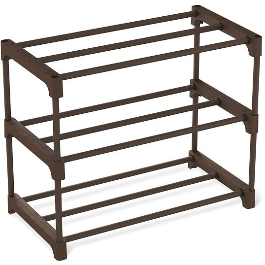 Полка для обуви EL_Sheffilton SHT-SR6-P, пластик, коричн/коричневы