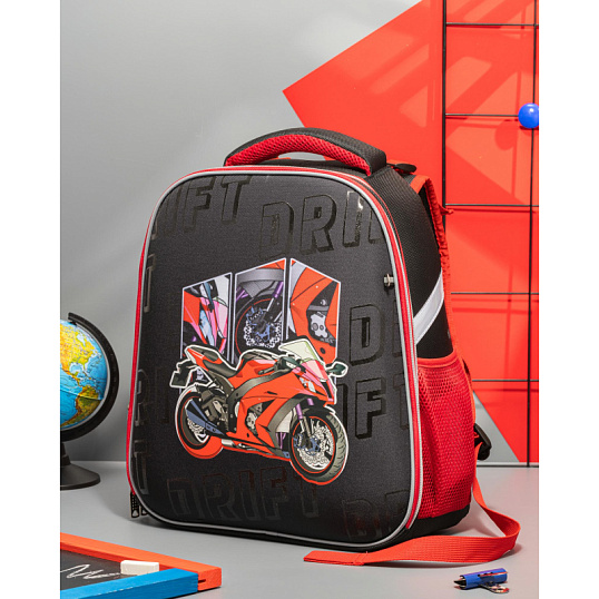 Ранец Комус Класс Basic  Urban Moto , 2 отд, эргоном спинка